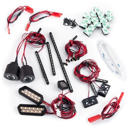 RCHUBAM 1/7 RC Car LED Light Set Front Lights Rear Lights Kit LED Lamp Side Light Upgrade for BMW Z8 RC Car