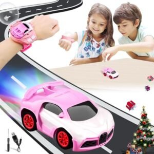 M&HONG Mini Watch Remote Control Car for Kids 2.4 Ghz 50m Long Distance Racing Watch With USB Charging