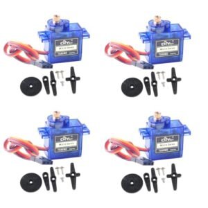 RCmall TS90MD 9g Micro Digital Servo 4 Pack for Building RC Car Ramps Full Metal Gear 360 Degree Continuous Rotation