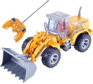 PowerTRC 1 30 Scale RC Truck Excavator Functional Construction Vehicle with Remote Control and Lights for Kids
