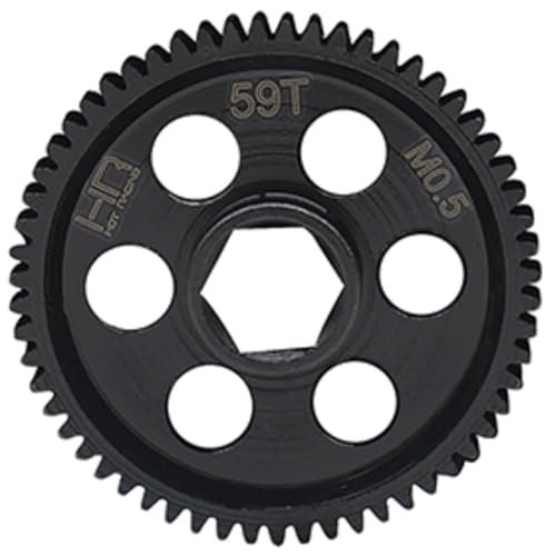 Hot Racing SGRM59M5 CNC Steel Main Gear 0.5module 59 Tooth for Hot Wheels Tiger Shark RC