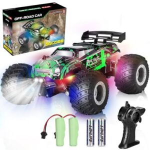 SkyYiYuan RC Truck Lego Compatible Fast Remote Control Car Off Road Monster Truck with LED Lights High Speed Motors for Kids Age 8 12