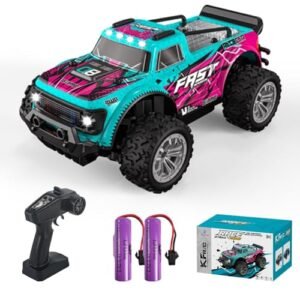 TeeGGi RC Plane Design Plans Remote Control Car for Kids 2WD 1:20 Off Road All Terrain RC Truck 15 KPH with LED Lights