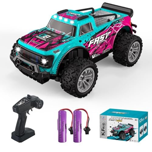 TeeGGi RC Plane Design Plans Remote Control Car for Kids 2WD 1:20 Off Road All Terrain RC Truck 15 KPH with LED Lights