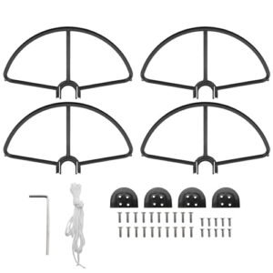 DGZZI 1Set RC Model Protection Cover Kit Spare Parts Quick Release Propeller Guard (4 Propeller Guards Screws Protection Line) Propeller Blade Collision Protection Cap Bumper, Black
