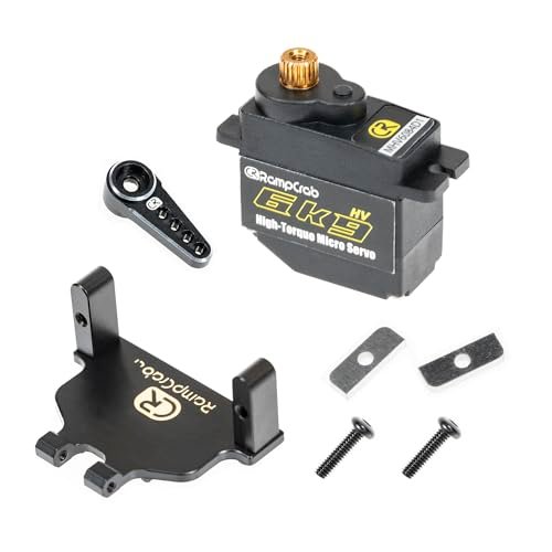 RampCrab 6kg Steering Servo with Mount Bracket and Horn for Audi A6 RC Car SCX24 AX24 Upgrade Parts