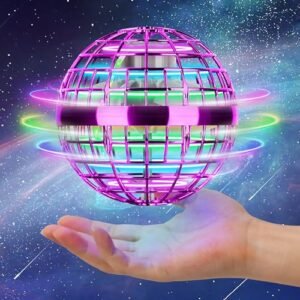 ACOUCB RC Soaring Planes Flying Orb Ball 2024 Hand Controlled Hover Boomerang Toy for Kids Outdoor Play USB Rechargeable Purple