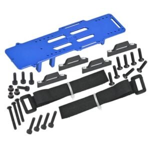Bigfoot Monster Truck RC 49cc Aluminum 7075 Battery Compartment with ESC Bracket for Losi 1/18 Mini LMT 4X4 Brushed Monster Truck Upgrades Blue