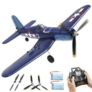 RCSHOBBY 4CH F4U Corsair RTF Aerobatic RC Plane Plans with One Key Aerobatic and 6 Axis Stabilizer Ready to Fly for Beginners Kids Adults