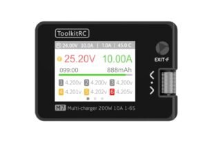 ToolkitRC M7 200W 10A DC Balance Charger Discharger for 1 6S Lipo Battery Voltage Servo Checker ESC Receiver Signal Tester