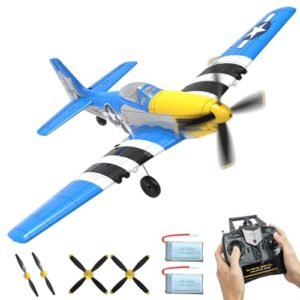 RCSHOBBY Mustang RC Plane Plans P51 Ready to Fly 4 Channel Remote Control Airplane with Xpilot Stabilization