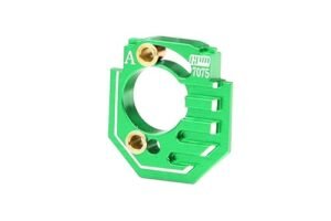 GPM Upgrades Aluminum 7075 Motor Mount Adjustable with Heat Dissipation Function for 1/18 4Wd Granite Grom Mega 380 Brushed 4X4 Monster Truck Ara2102 Green Compatible with RC Brushed Motor Capacitor