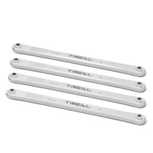 TREAL Aluminum 7075 Custom RC Monster Truck Chassis 4 Link Bar Set for 1 18 Mini LMT Grave Digger Silver
