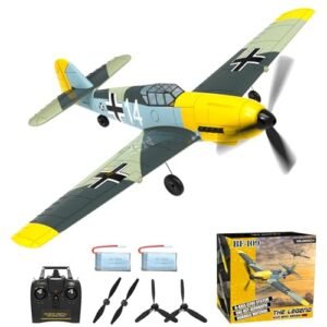 RCSHOBBY 4 Channel RC Plane with Sound System Ready to Fly BF 109 RC Airplane Easy Control for Beginners Adults Remote Control Airplane Xpilot Stabilization One Key Aerobatic