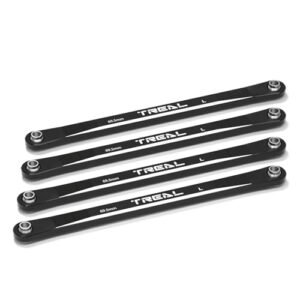 TREAL Aluminum 7075 Lower 4 Link Bar Set for 1 18 Mini LMT Monster Truck RC Car Grave Digger Black