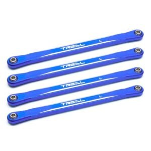TREAL Aluminum 7075 RC Monster Truck Tube Chassis Lower 4 Link Bar Set for 1/18 Mini LMT Grave Digger Blue