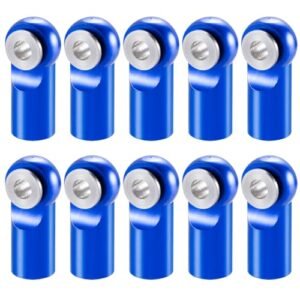 MOHERO 10Pcs M2 Tie Rod End Ball Joint Link Ball Head Holder Upgrade Part for FG RC Truck Blue