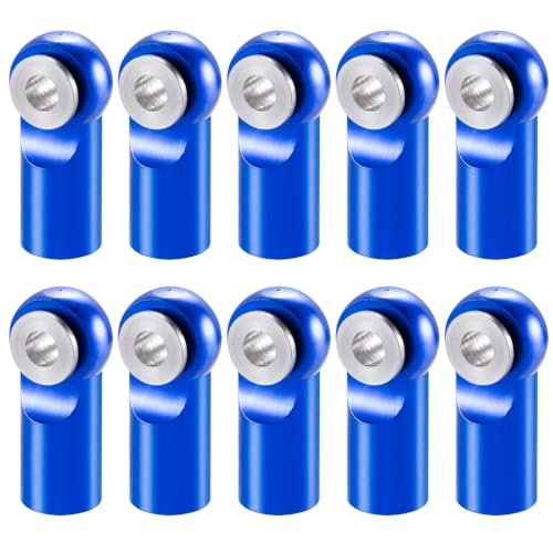 MOHERO 10Pcs M2 Tie Rod End Ball Joint Link Ball Head Holder Upgrade Part for FG RC Truck Blue