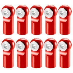 MOHERO 10Pcs M2 Tie Rod End Ball Joint Link Ball Head Holder Upgrade Part for RC Truck Silverado Red