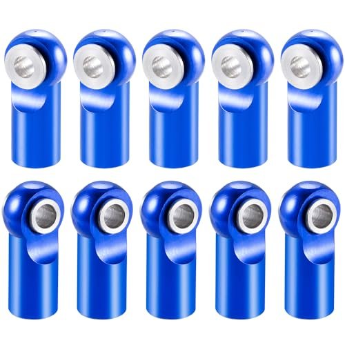 MORLORDY 10Pcs M2 5 Tie Rod End Ball Joint Link Ball Head Holder Upgrade Part for RC Car Hauler Truck Blue