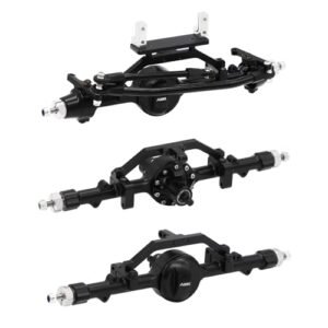 AMK Aluminum 1/10 Scale RC Crawler Axle Complete Front Rear Set for Ural 6x6 4WS Four Wheel Steering Upgrades