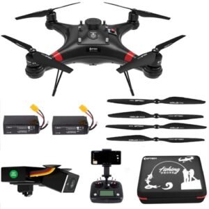 Camoro Ideafly Fishing Drone 3KG Payload Bait Release Heavy Duty GPS Drone with 4K Camera 1.5km Range 33mins Flight Waterproof Design Includes Extra Propellers and Batteries