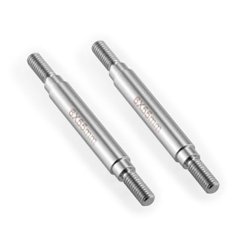 RCHUBAM 2Pcs Stainless Steel RC Links 1 Pair RC Steering Linkage Set M4 x 50mm to 155mm Compatible with 1/10 Scale RC Car Bag Axial Wraith SCX10 TRX 4 RC Crawler Car