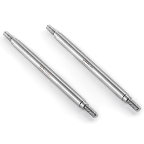 RCHUBAM 2Pcs Stainless Steel RC Links for 1 Scale RC Car M4 x 50mm to 155mm Compatible with Axial Wraith SCX10 TRX4