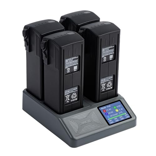 Tosiicop Battery Charger with LCD Display for DJI Mavic 3 Series Drone Batteries Accessories