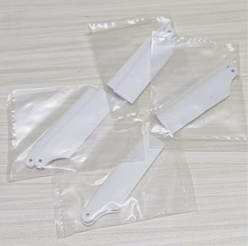 STASRC 4Pairs 450 RC Helicopter Plastic Tail Rotor Blades White for Align Trex 450 V3 PRO DFC GTA Vice City RC Helicopter