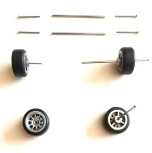 Generic 1 64 Diecast Alloy Wheels for RC Car Axle Mixed Sizes 22mm 25mm 28mm Hollow Axle with Nail Pin 30 Sets