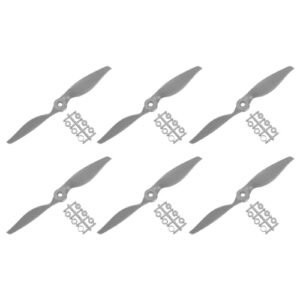 MECCANIXITY 6Pcs 8x6 Inch Prop Spinners RC Aircraft Propellers 2 Vane Blades Props Gray with Adapter Rings