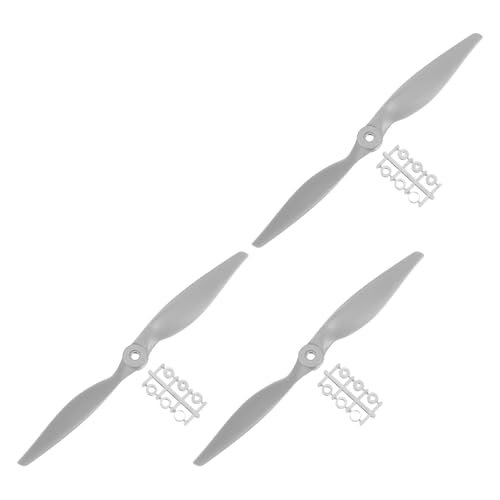 MECCANIXITY 3Pcs 13x6 5 Inch Propeller RC Propellers 2 Vane Blades Props Gray with Adapter Rings for RC Destroyer Duke Battleship Airplane Aircraft Prop Replacement
