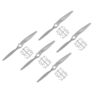 MECCANIXITY 5Pcs 5x5 Inch Propeller RC Propellers 2 Vane Blades Props Gray with Adapter Rings for RC Airplane Aircraft Prop Replacement Find RC Airplane Flying Fields Near Me