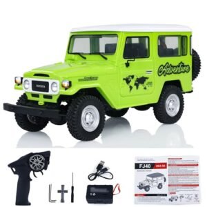 Wheelfun HG 1/16 4X4 RC Off Road Climbing Truck FJ40 Electric Crawler Car with 2 4G Remote Controller Green