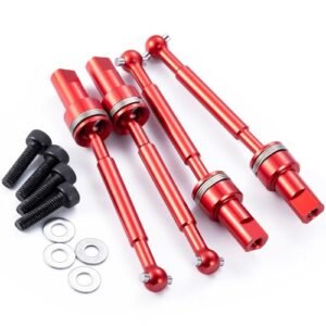 JGGZONE RC Aluminum Front Rear Driveshaft Assembly for Traxxas LaTrax 1/18 Teton Desert Prerunner SST Replaces Part 7650 Red Prerunner RC Car