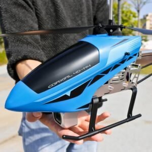 SREJNGL Spy RC Helicopter with Camera 72CM 4K Dual Camera WiFi FPV Alloy Drop Proof Remote Control Helicopter with LED Light