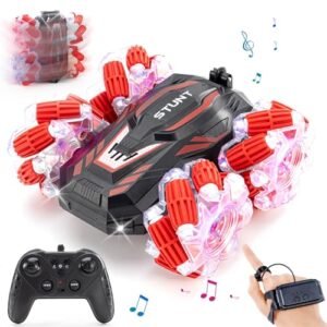 TADOZIC Gesture Sensing RC Stunt Car with Best RC Off Road Tires for Kids Age 6 12 Double Sided 360 Flips 4WD Transform Remote Control Toy