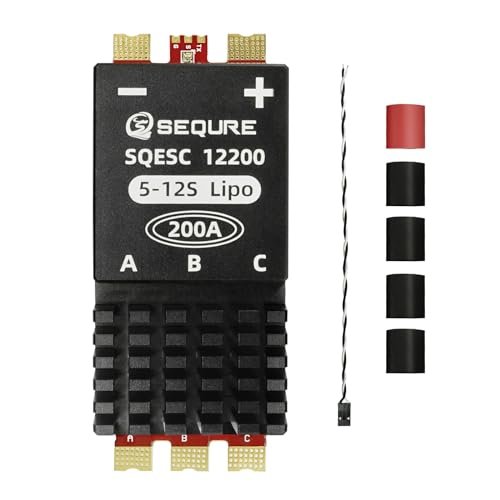 SEQURE 200A Brushless ESC 5S 12S Electric Speed Controller for RC Boats Craigslist with AM32 Firmware