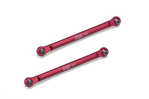 GPM Upgrades Aluminum 7075 Front Steering Link Rod Best Value RC Monster Truck for 1 10 Gorgon 4X2 Mega 550 Brushed RTR Ara3230St1 Red
