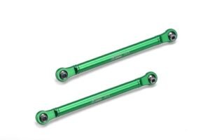 GPM Upgrades Aluminum 7075 Front Steering Link Rod for the Best Nitro RC Monster Truck 1/10 Gorgon 4X2 Mega 550 Brushed RTR Ara3230St1 Green