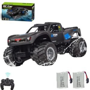 RANFLY RC Monster Truck Kits 4x4 Offroad Waterproof 1 16 Scale Amphibious Remote Control Car with 2 Rechargeable Batteries 4WD All Terrain