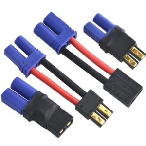 BOEEA RC LiPo Battery Connector Adapter for TRX Traxxas Lipo to EC5 Male Female Enables RC Car Runs on Dewalt Battery 2 Pairs