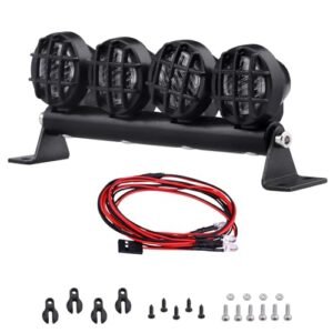 Hobbyfire BMW Car RC LED Light Bar 4 Led Lights Roof Lamp Headlight for Axial SCX24 1 24 RC Crawler Car
