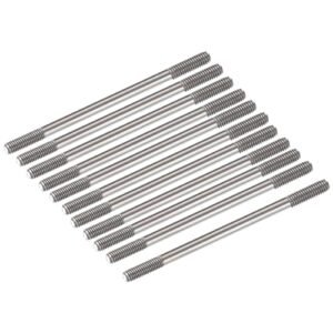 MECCANIXITY 15pcs Push Rod Connector Double End Threaded Rod 304 Stainless Steel for DIY RC Car Boat Airplane Helicopter Model and DIY Material M3x55mm Ideal for RC Oil for Asthma Applications