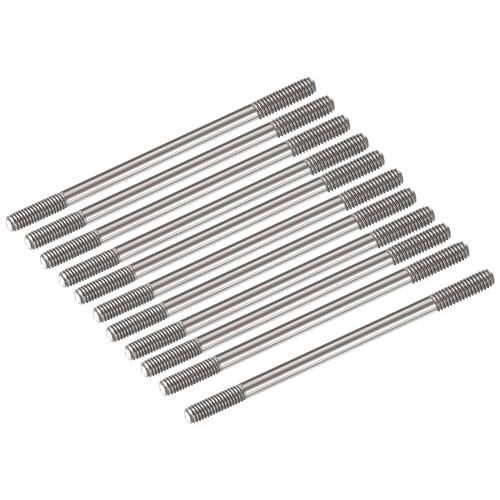 MECCANIXITY 15pcs Push Rod Connector Double End Threaded Rod 304 Stainless Steel for DIY RC Car Boat Airplane Helicopter Model and DIY Material M3x55mm Ideal for RC Oil for Asthma Applications