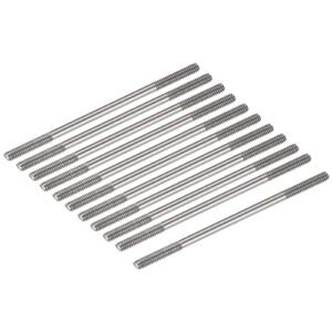 MECCANIXITY 15pcs Push Rod Connector Double End Threaded Rod 304 Stainless Steel for Submarino RC DIY Car Boat Airplane Helicopter Model M2x35mm