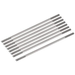MECCANIXITY Steel Belted RC Tires 8pcs Push Rod Connector Double End Threaded Rod 304 Stainless Steel M2x55mm for DIY RC Models