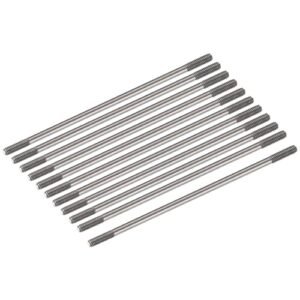 MECCANIXITY 15pcs 304 Stainless Steel Push Rod Connector Double End Threaded Rod M3x85mm Ideal for DIY Plans for RC Planes