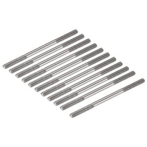 MECCANIXITY 15pcs Push Rod Connector Double End Threaded Rod 304 Stainless Steel for Radian RC DIY Car Boat Airplane Helicopter Model M2x25mm
